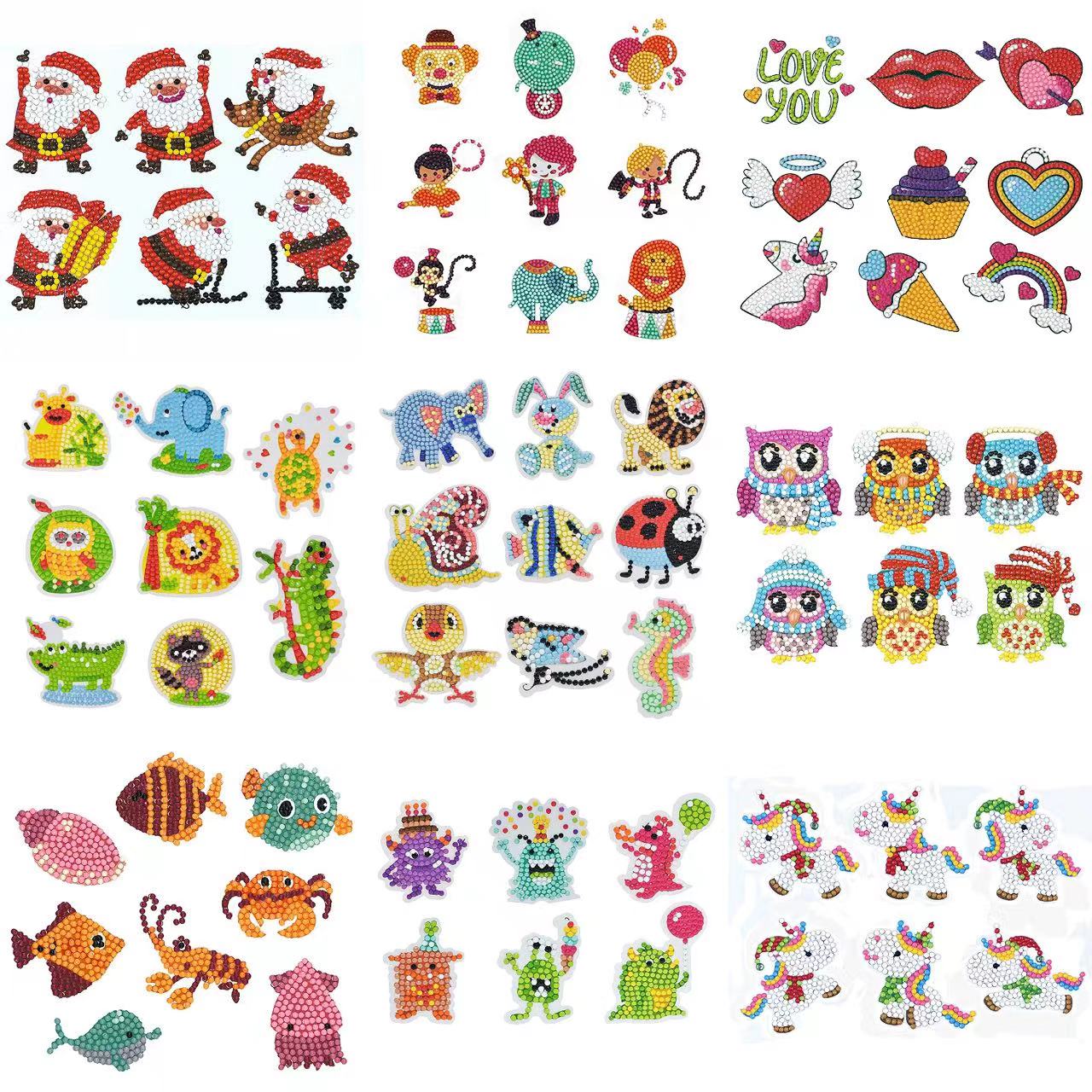 Resin Art For Kids - Elmas boyama çıkartmalar 5D DIY karikatür