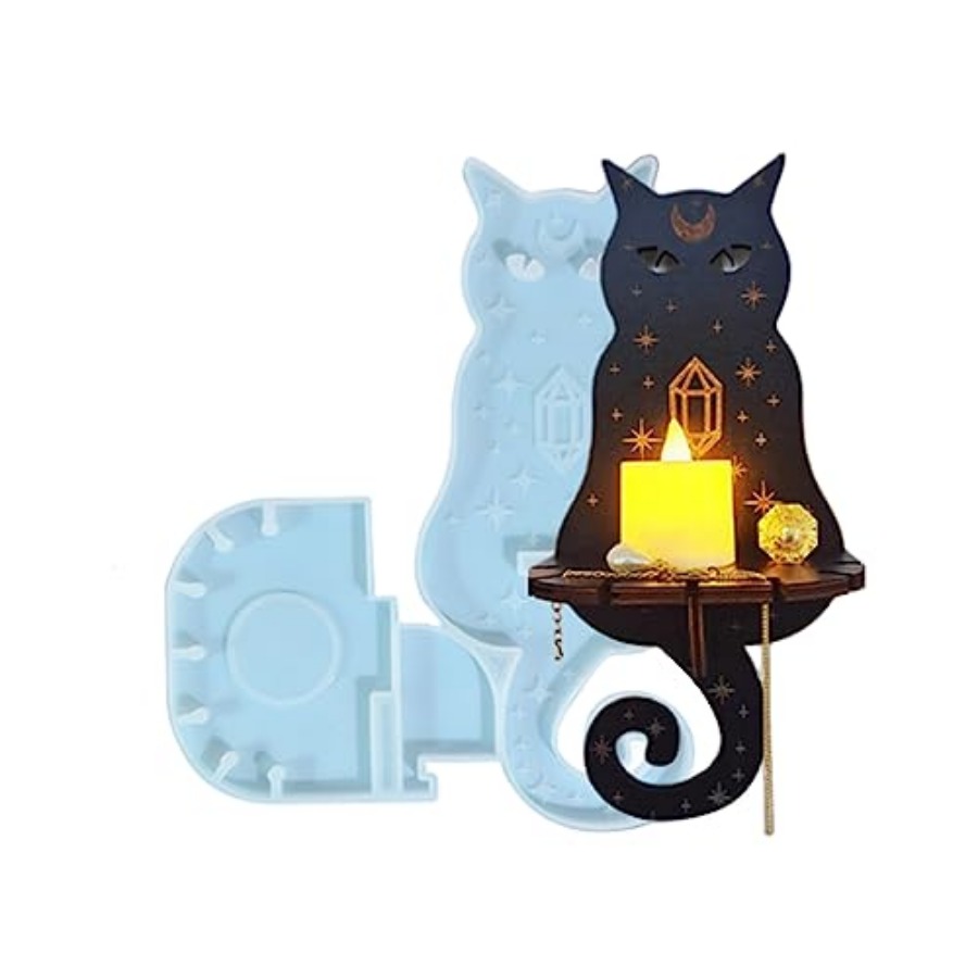 Resin Art Mold - Reçine Kalıpları Silikon, Duvara Monte Mumluk