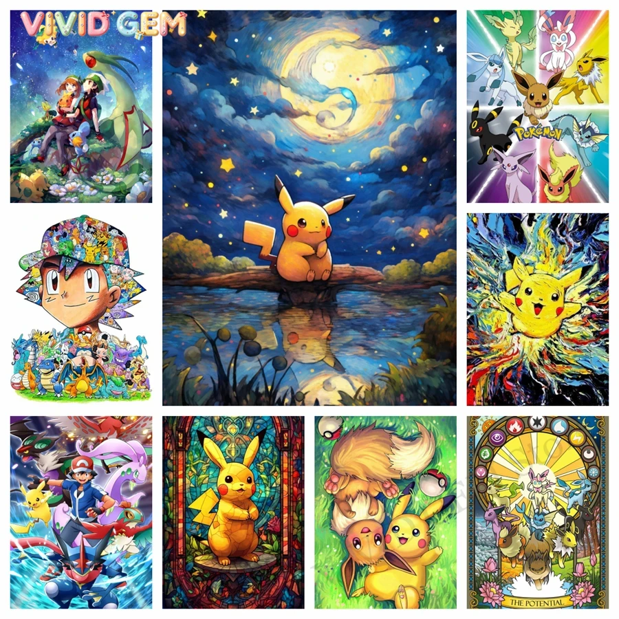 Resin Art For Kids - VIVID GEM Pokemon Pikachu 5D DIY