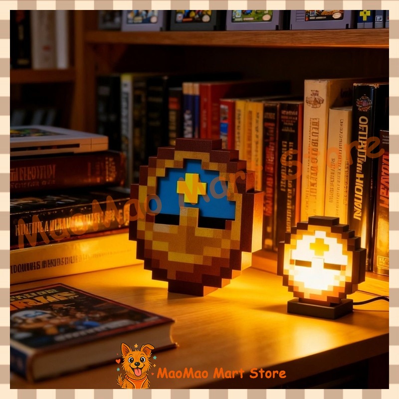 Resin Art Clock - Şık Retro Piksel Sanatı Tarzı Güneş
