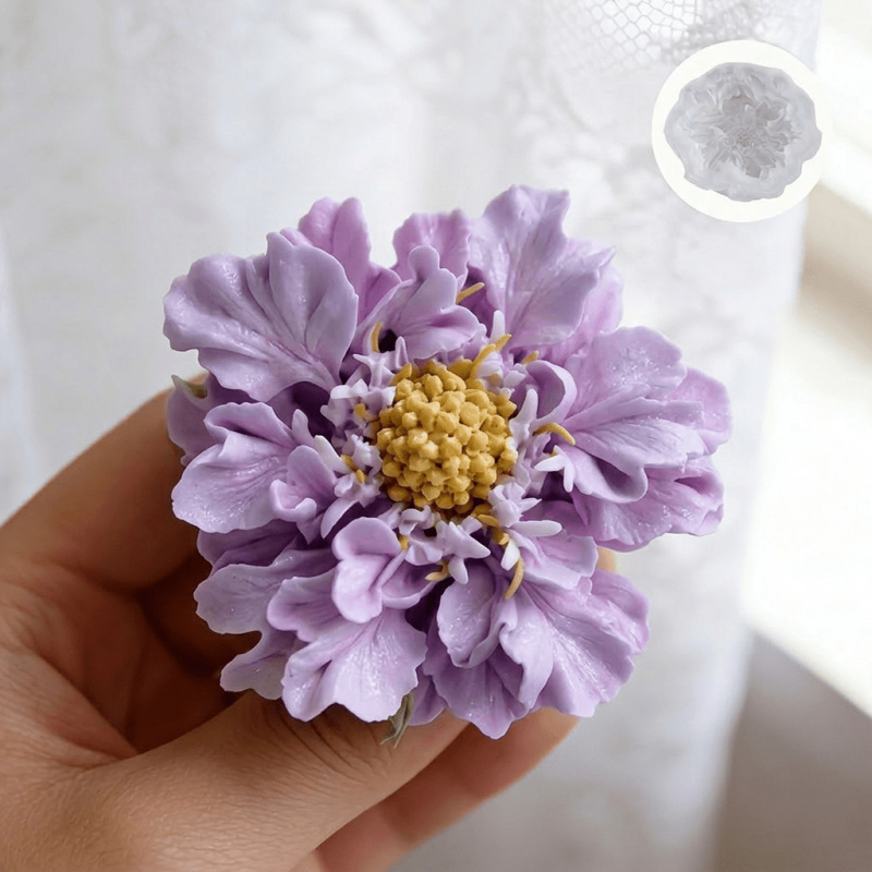 Resin Artist - 1 Rüya gibi mavi saksı çiçeği
