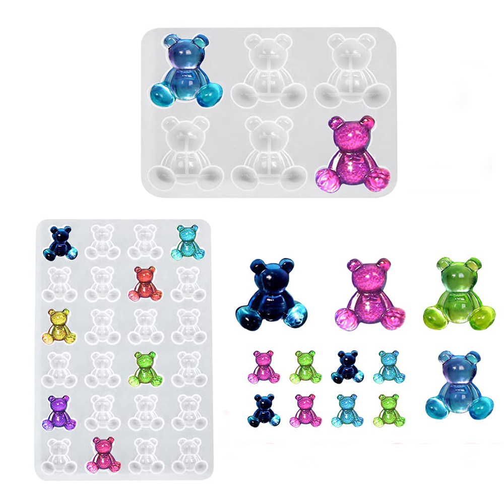 Resin Art Mold - Kristal Ayı Reçine Silikon Kalıplar Küçük