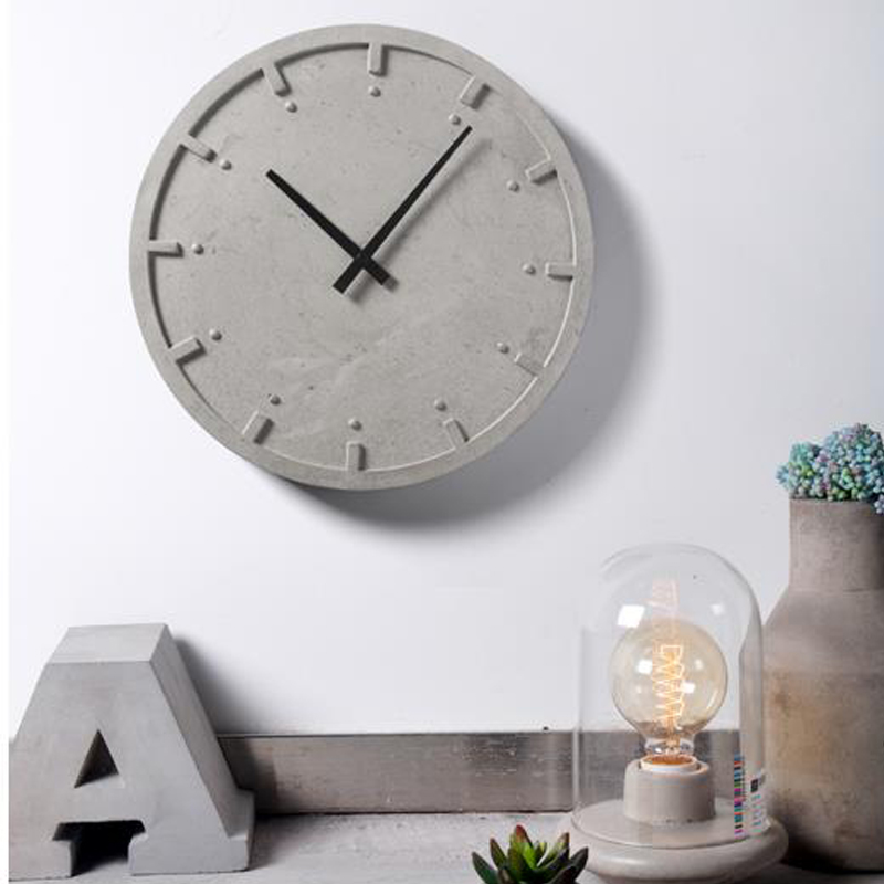 Resin Art Clock - Dairesel beton duvar saati silikon kalıp