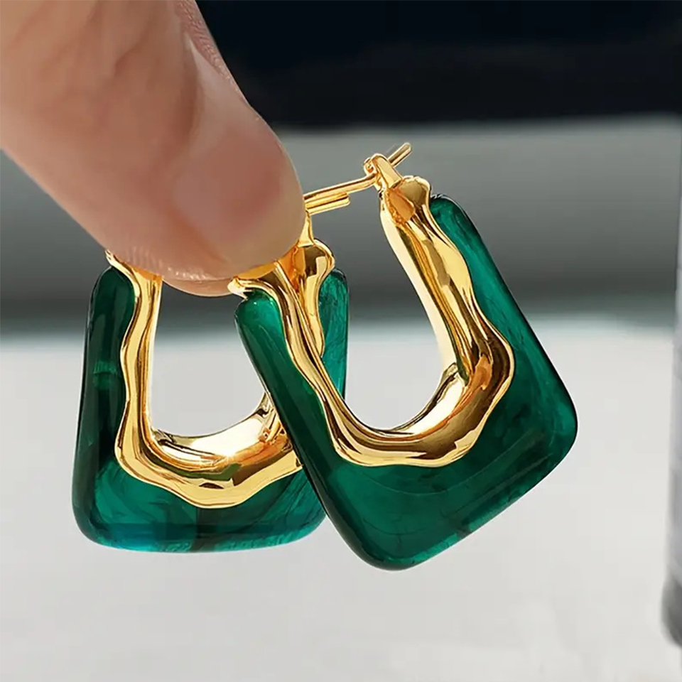 Resin Art Ring - Yupsk Fransız Moda Vintage U Şeklinde