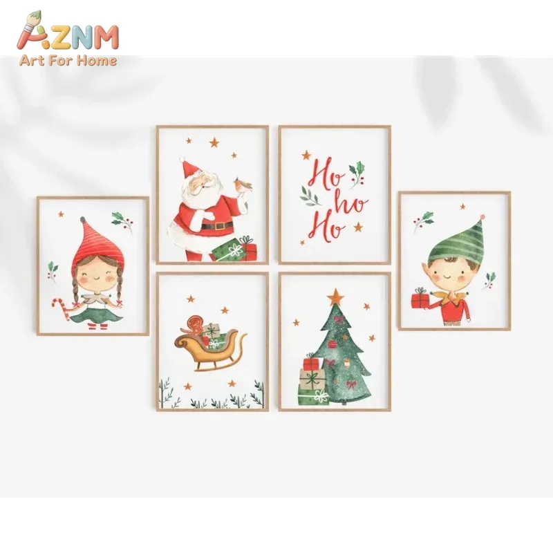 Resin Art For Kids - AZNM Suluboya Sevimli Noel Elfi Noel