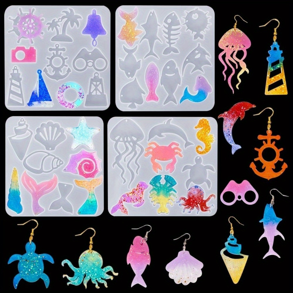 Okyanus temalı küpe ve kolye k - Silicone Mold Ocean incelemesi ve fiyatı
