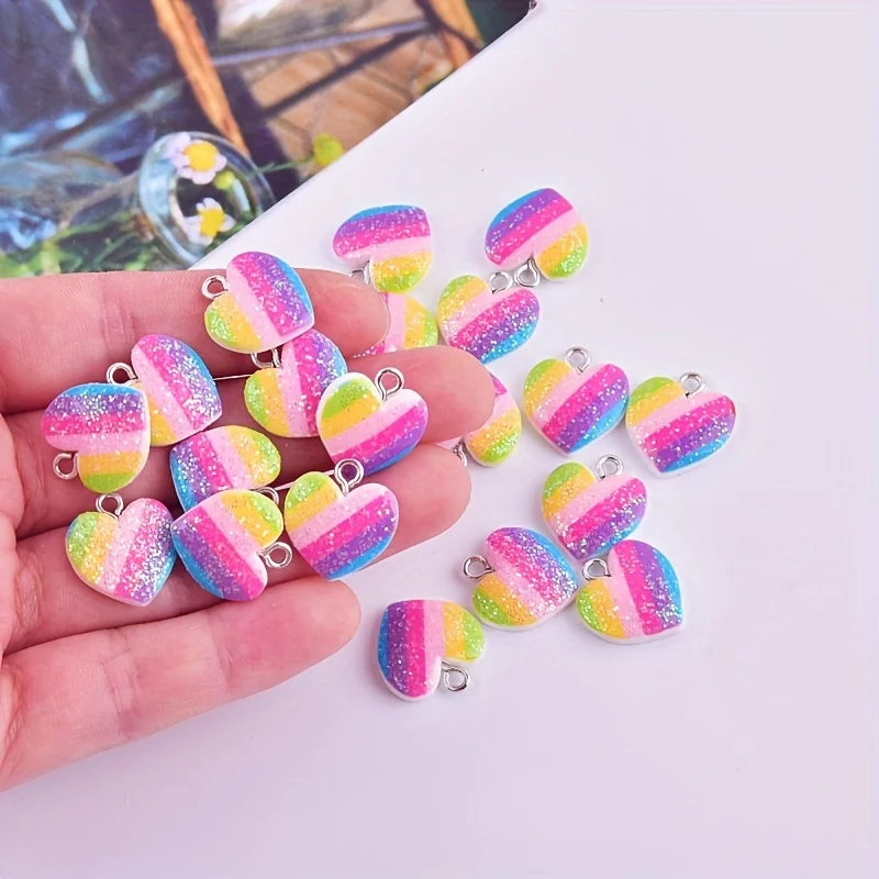 10 adet renkli kalp reçine tak - Resin Art Heart incelemesi ve fiyatı