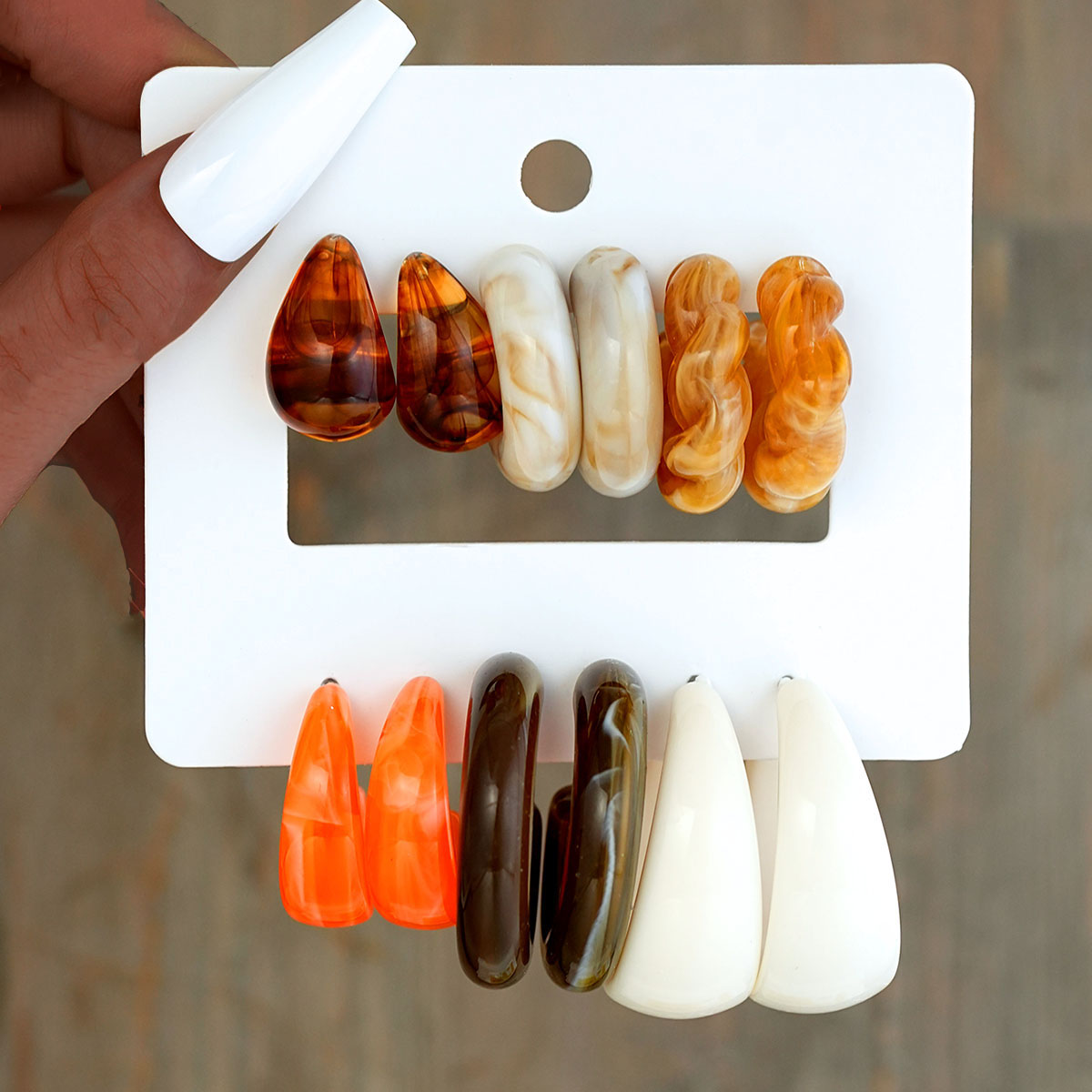12'li Bohem Renkli Reçine Küpe - Resin Art Ring incelemesi ve fiyatı