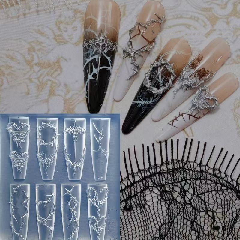 3D dikenler Tırnak Tasarım Sil - Resin Art Templates Free incelemesi ve fiyatı