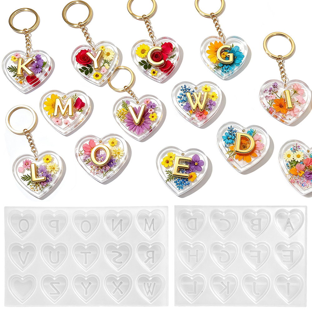 26 Harf ve Kalp Silikon Kalıpl - Resin Art Heart incelemesi ve fiyatı