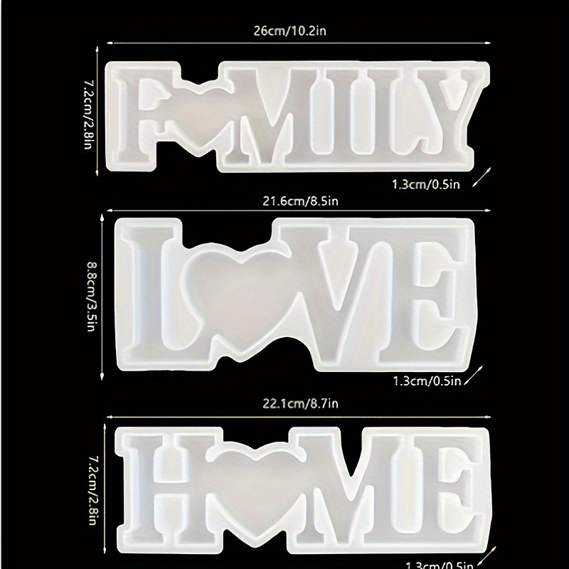 3 adet kalp sloganı silikon re - Resin Art Heart incelemesi ve fiyatı