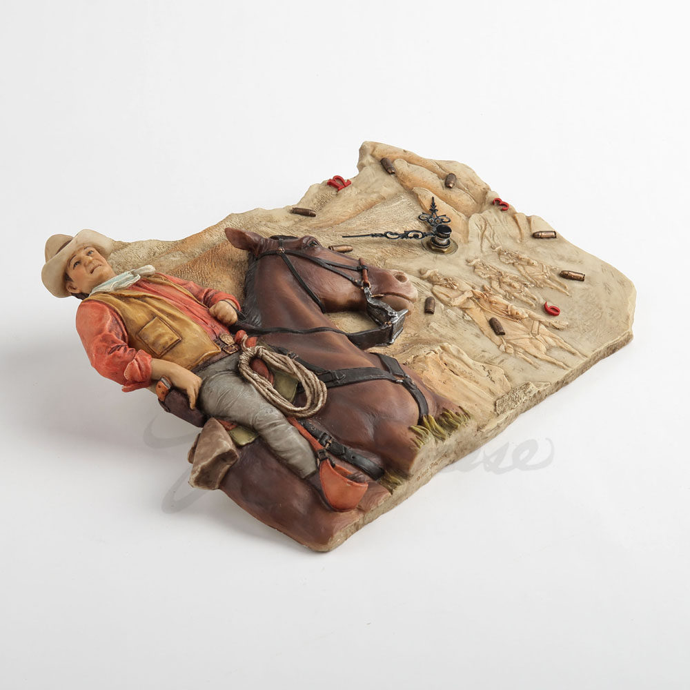 Vintage Batı Kovboy Atı Rölyef - Resin Art Clock incelemesi ve fiyatı