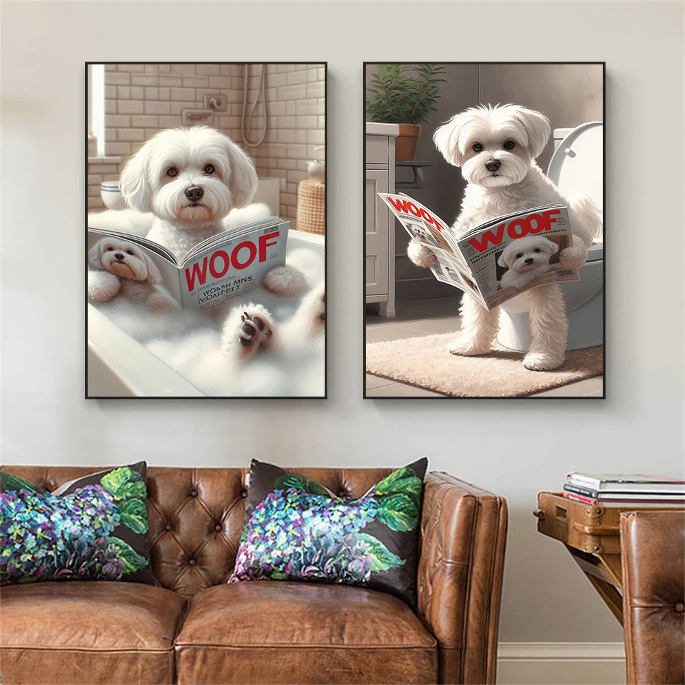 Komik Banyo Malta Köpeği Tuval - Resin Art For Kids incelemesi ve fiyatı