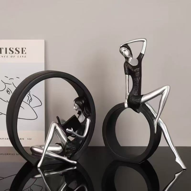 2 adet Yoga okuma kız heykeli  - Resin Art India incelemesi ve fiyatı
